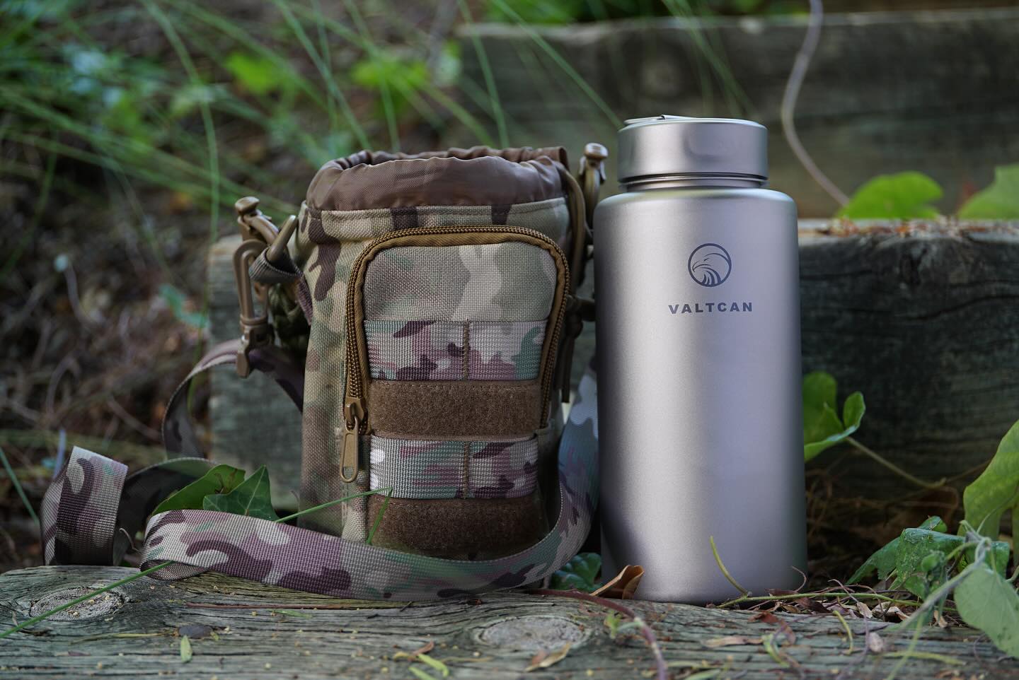 Valtcan 1000ml Titanium Water Bottle Wide Mouth Single Wall 34oz capacity Ultralight 219g