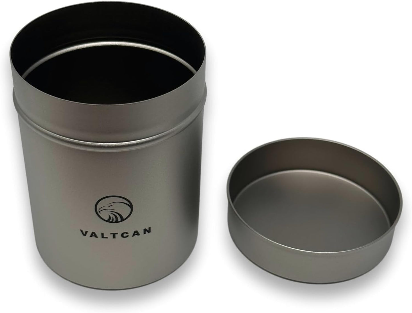 Valtcan Titanium Toothpick Holder Canister for Sugar Salt Toothpicks Storage Stackable Case Press Fit Lid Heatable on Open Flames 58g