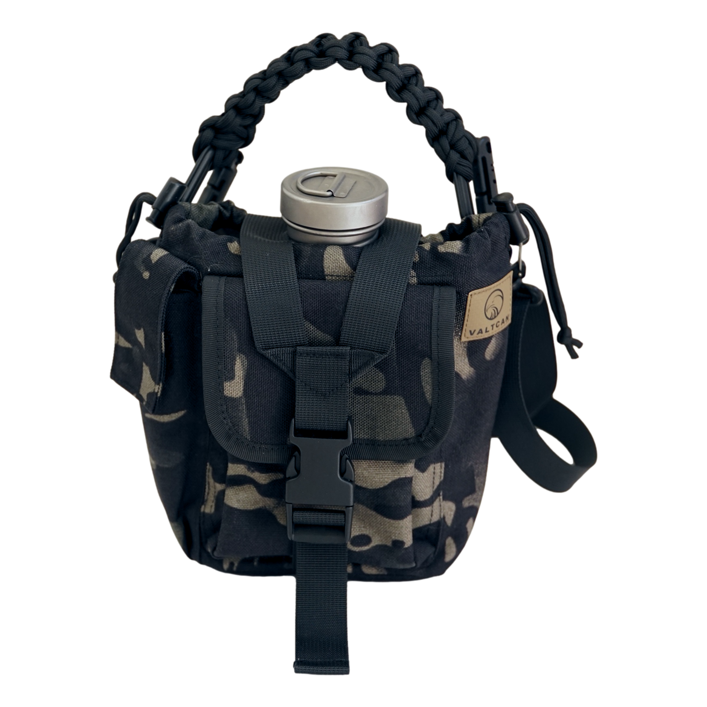 Valtcan Titanium EndurePro Canteen with Mess kit Water Bottle Set Hydrate for Survival 1.1L, 750ml, 400ml Lunchbox cup with lid and Carrying Case