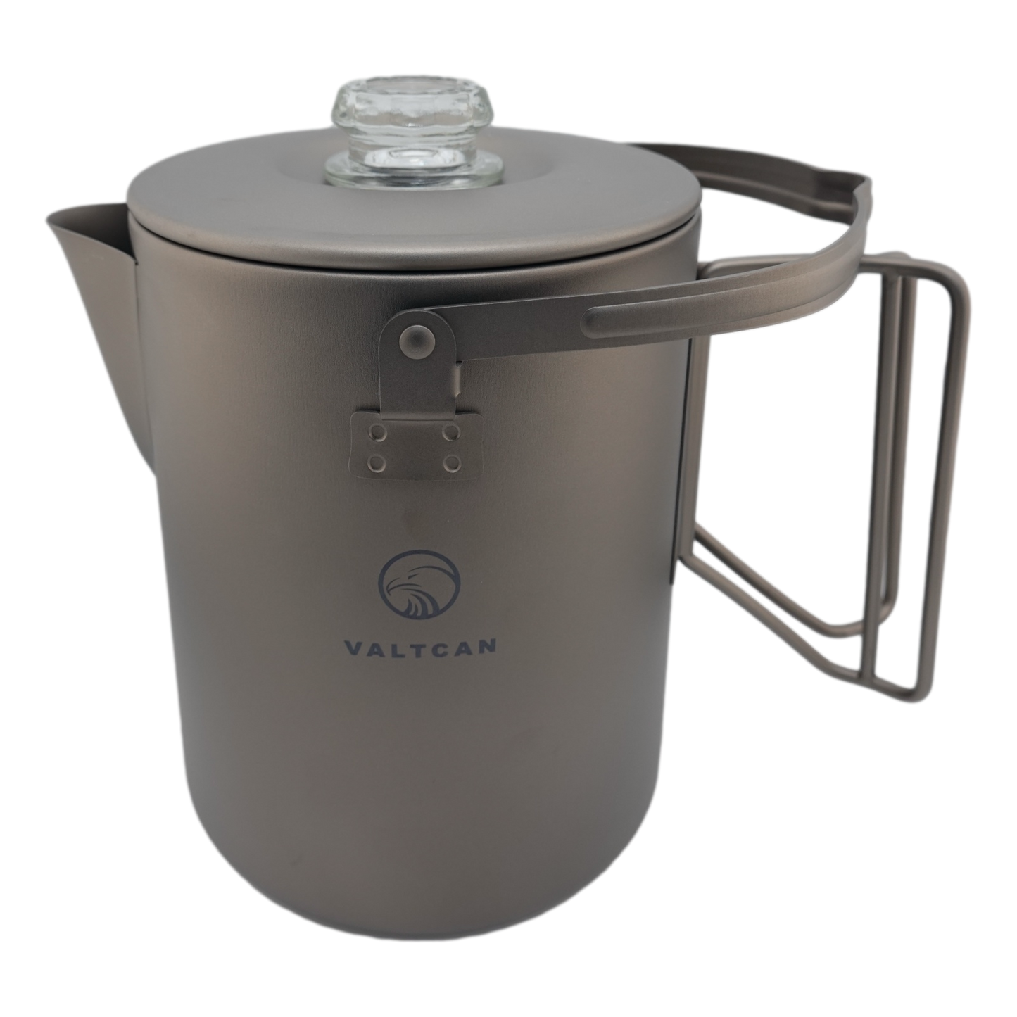 Valtcan Titanium Percolator Camping Coffee Maker Pot 1.5L Filter Brew Ultralight Weight Kettle Camping Kettle 50.7 oz Capacity 395g