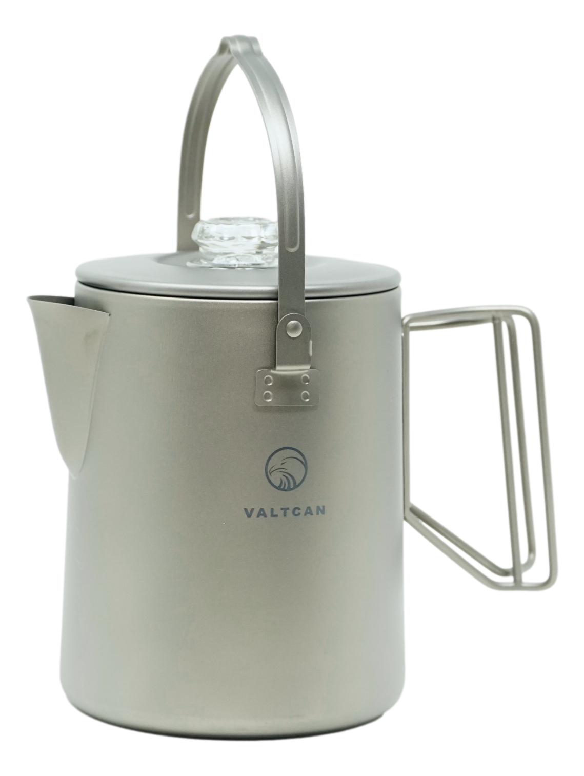 Valtcan Titanium Percolator Camping Coffee Maker Pot 1.5L Filter Brew Ultralight Weight Kettle Camping Kettle 50.7 oz Capacity 395g