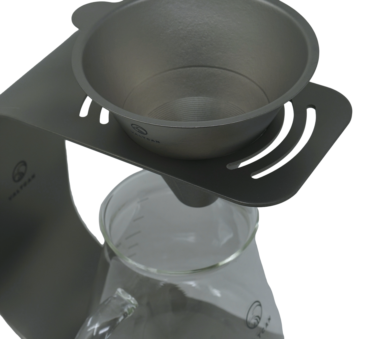 Valtcan Titanium Pour Over Coffee Maker Set – Reusable Metal Filter, Cone Dripper, Mug Stand – Ultralight, Durable, No Plastic, for Camping, Hiking, Home or Office Brewing