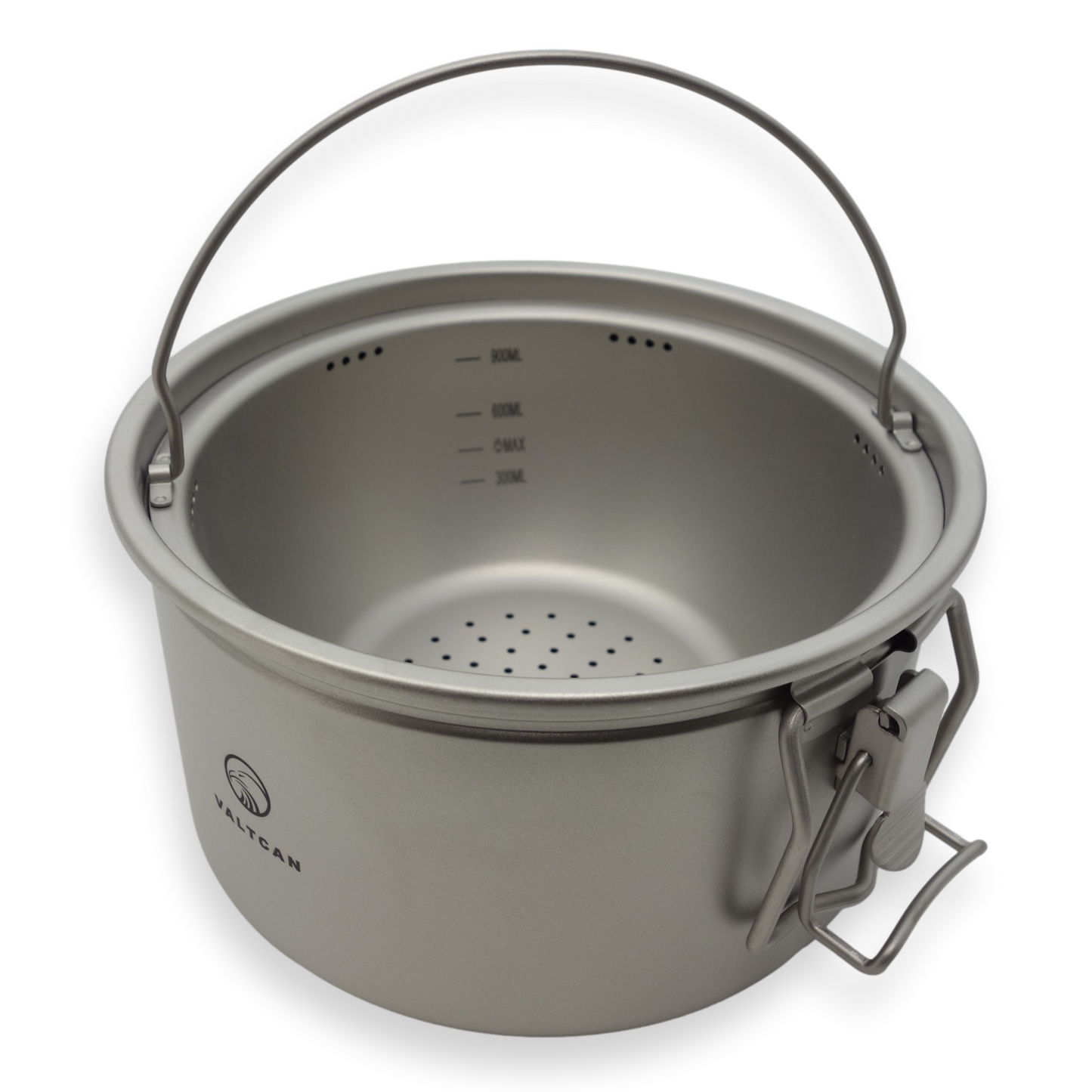 Valtcan 2000ml Titanium Rice Cooker Backpacking Bento Lunch Box with locking Lid 589g