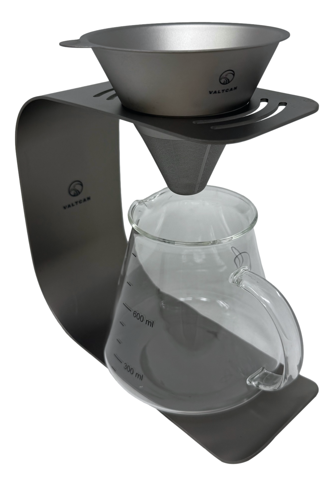 Valtcan Titanium Coffee Pour Over Kit Stand Set Filter Pot