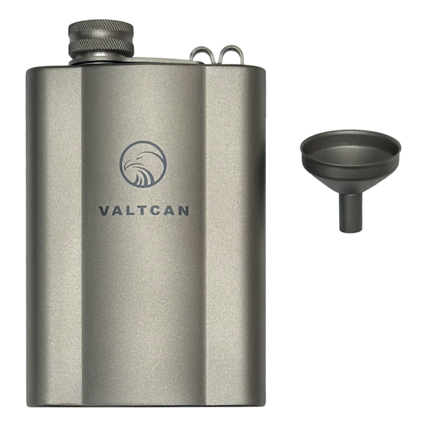 Valtcan Titanium Flask "Double Up" Ti Funnel 180ml 6 oz Capacity 144g