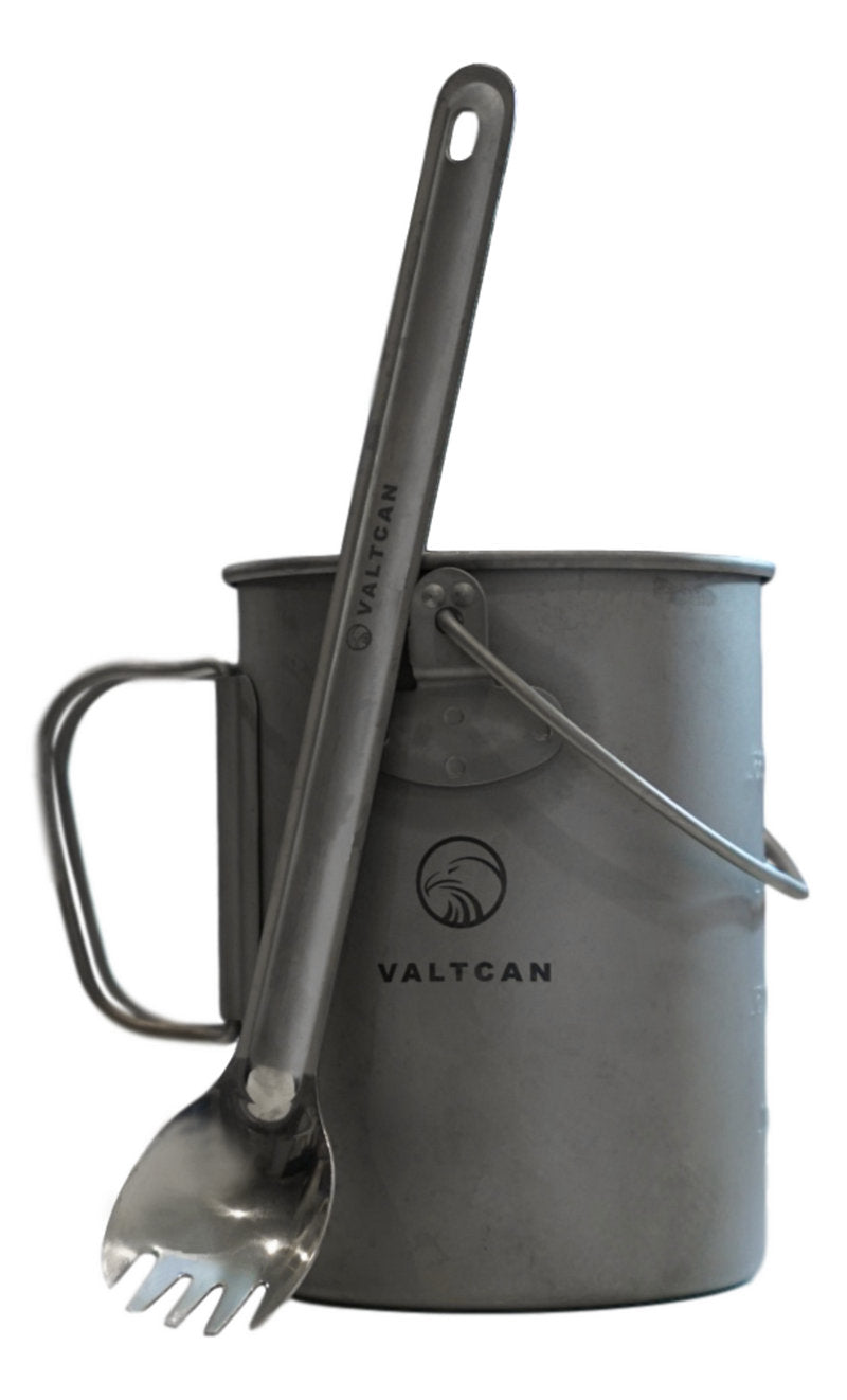 Valtcan Thunderbolt Titanium 900ml Pot Mug 34 fl oz Coffe Cup with Lid and Stuff Sack 134g