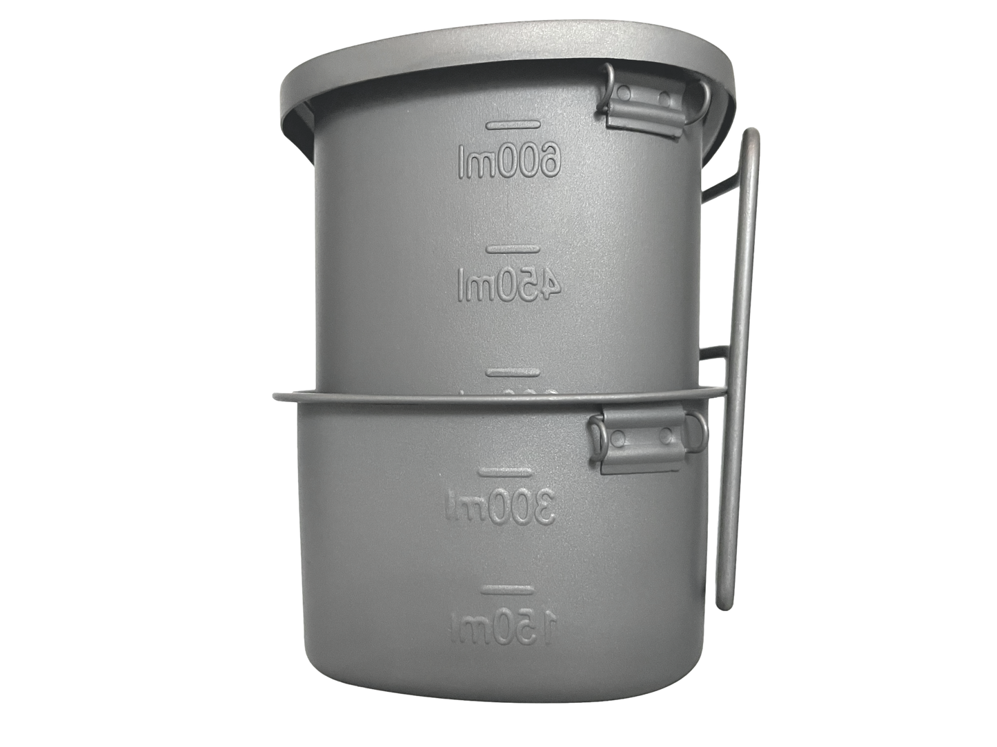 Valtcan Titanium EndurePro Kantine mit Kochgeschirr, Wasserflaschen-Set, Hydrate for Survival, 1,1 l, 750 ml, 400 ml, Lunchbox-Becher mit Deckel und Tragetasche 350 g