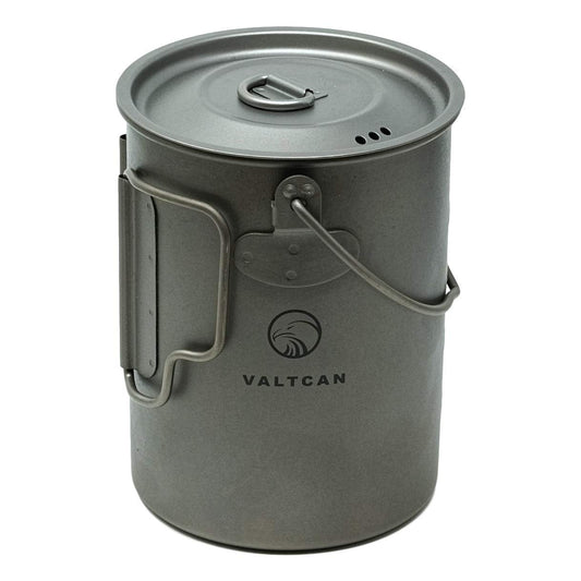 Valtcan Titanium 900ml Pot Mug 34 fl oz Coffe Cup with Lid and Carrying Mesh Bag 134g