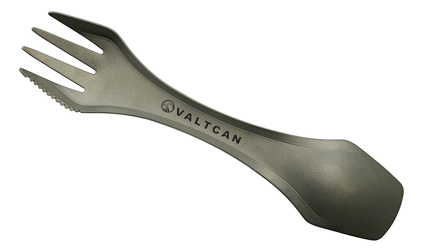 VALTCAN Titanium Spork 3-in-1 Fork Spoon Knife Essential Camping Flatware
