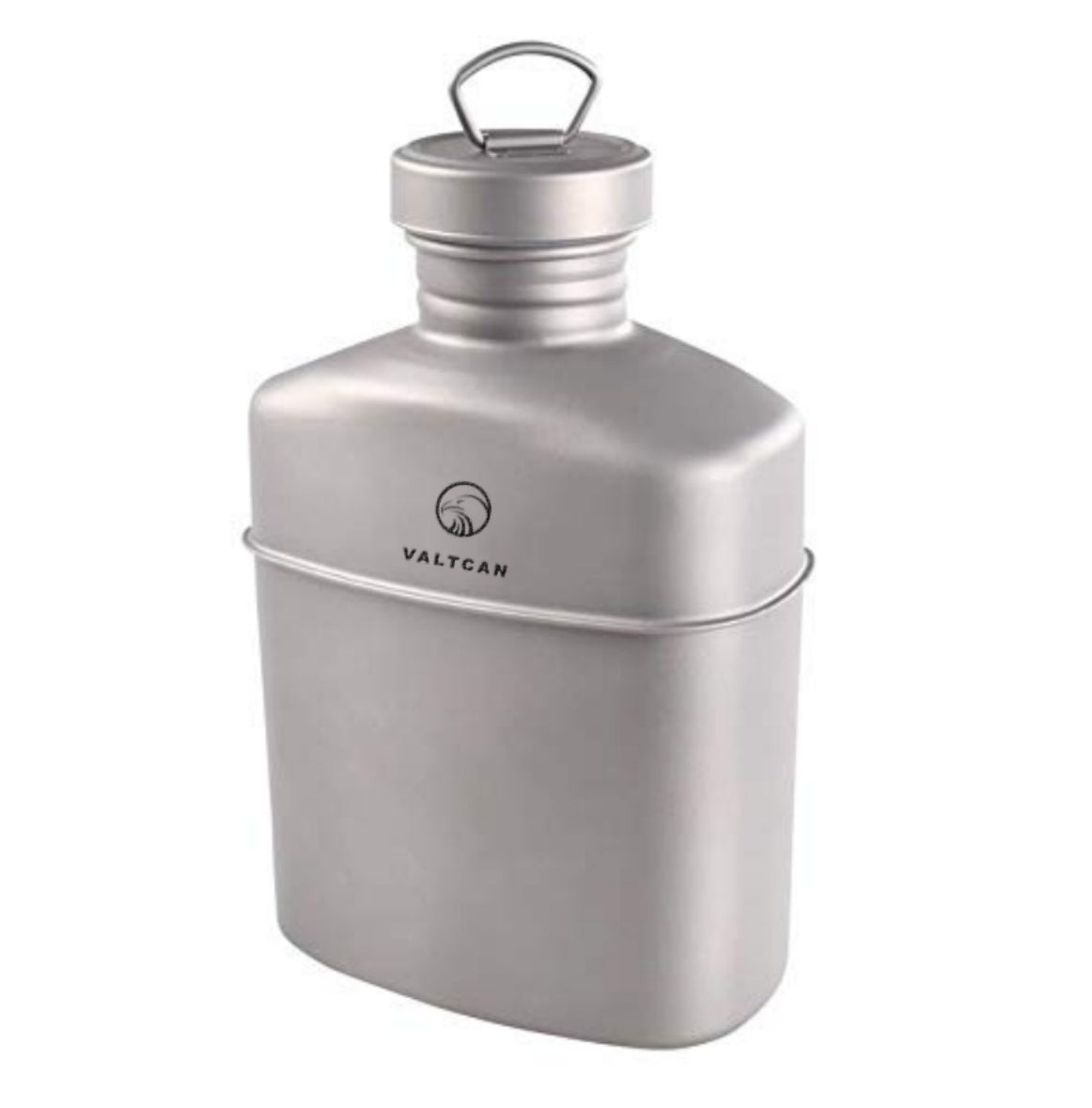Valtcan Titanium Canteen Military Bottle with Carry Case 1100ml 37oz Capacity