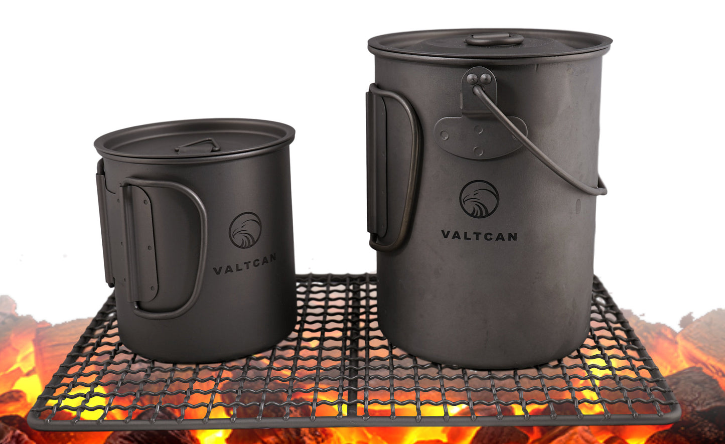 Valtcan Thunderbolt Titanium 900ml Pot Mug 34 fl oz Coffe Cup with Lid and Stuff Sack 134g