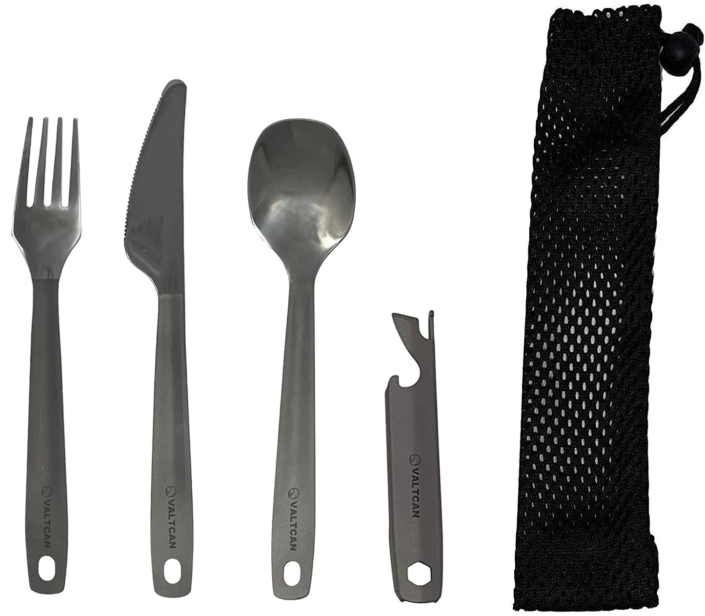 Valtcan Titanium cutlery with polished head 4pc Set