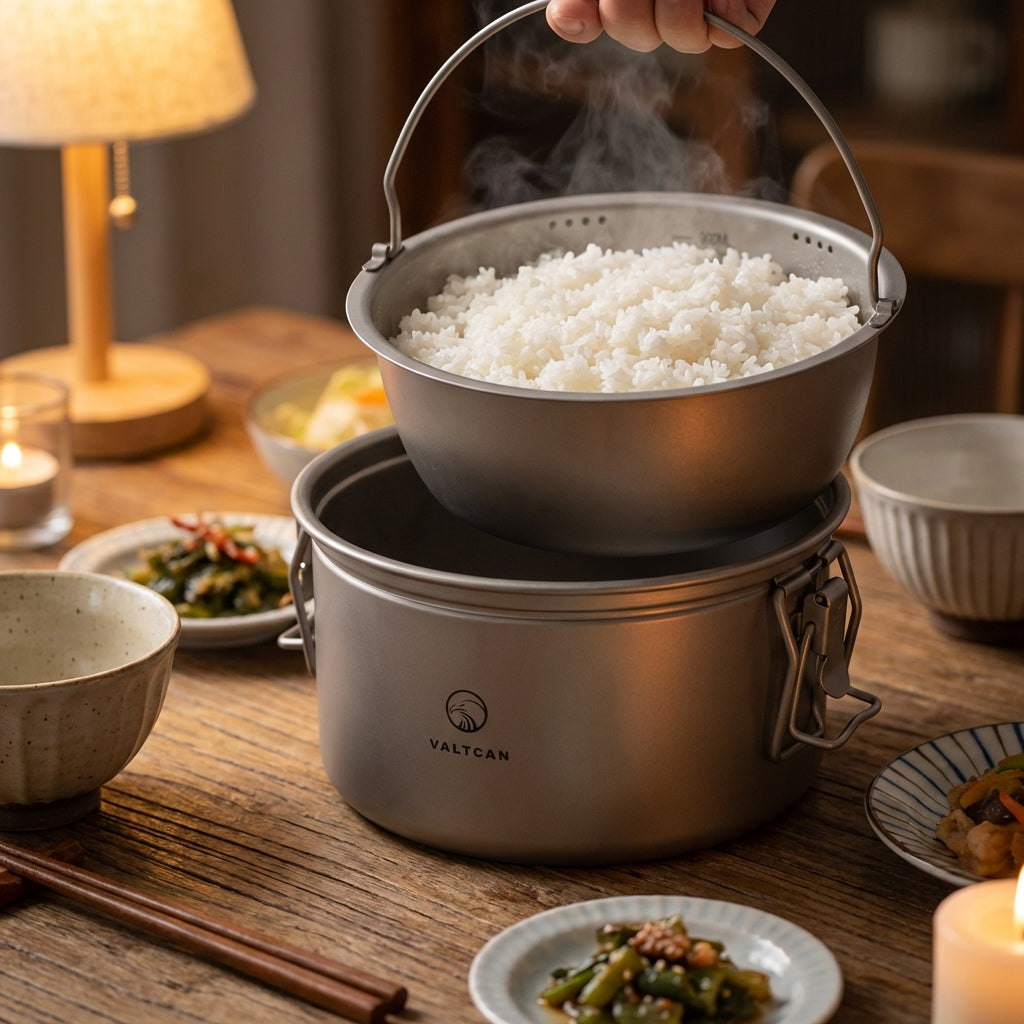 Titanium Rice Cooker 2000ml Perfect Rice Over Any Flame · 605g · Feeds 2-4