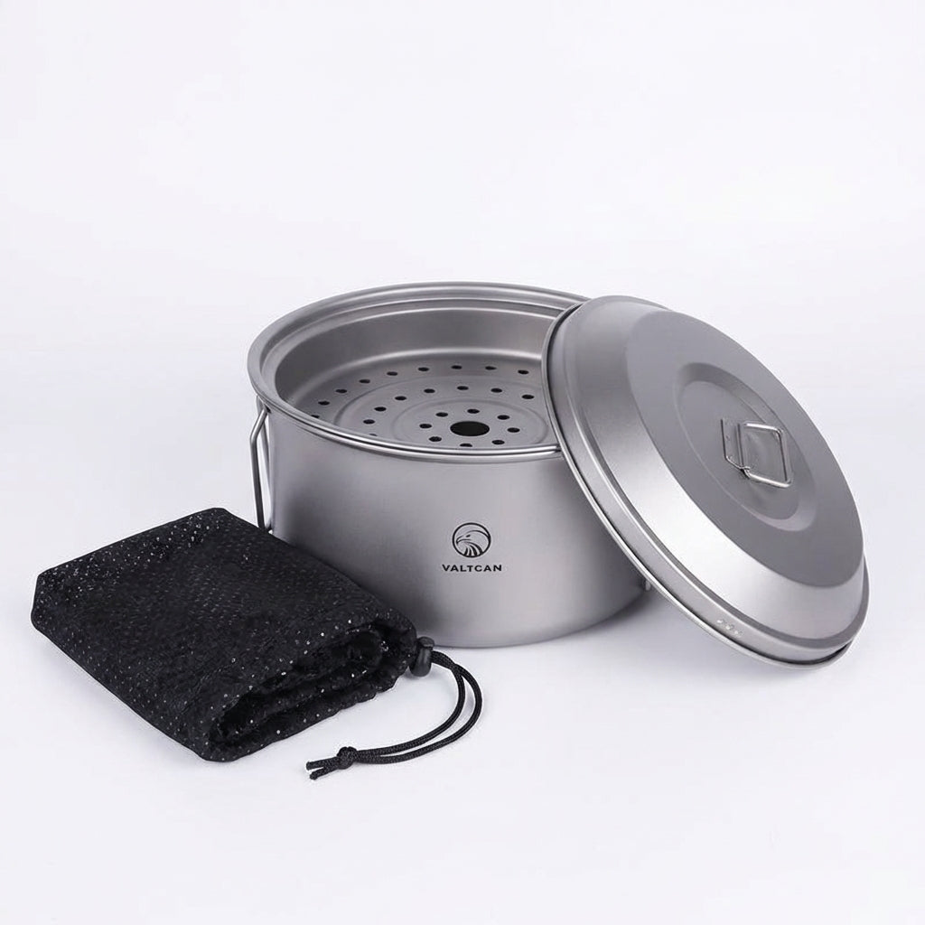 Titanium Steamer Pot Steam Without Coatings · 2.8L · Feeds 2–4 · 511g