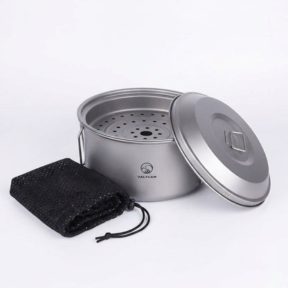 Titanium Steamer Pot Steam Without Coatings · 2.8L · Feeds 2–4 · 511g