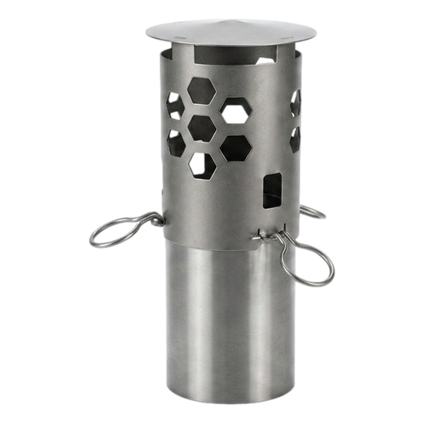 Titanium Hot Tent Stove Watch the Fire, Feel the Warmth · Dual Glass Windows · Nested Chimney · 7.9 lbs Full Titanium