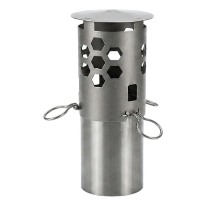 Titanium Hot Tent Stove Watch the Fire, Feel the Warmth · Dual Glass Windows · Nested Chimney · 7.9 lbs Full Titanium