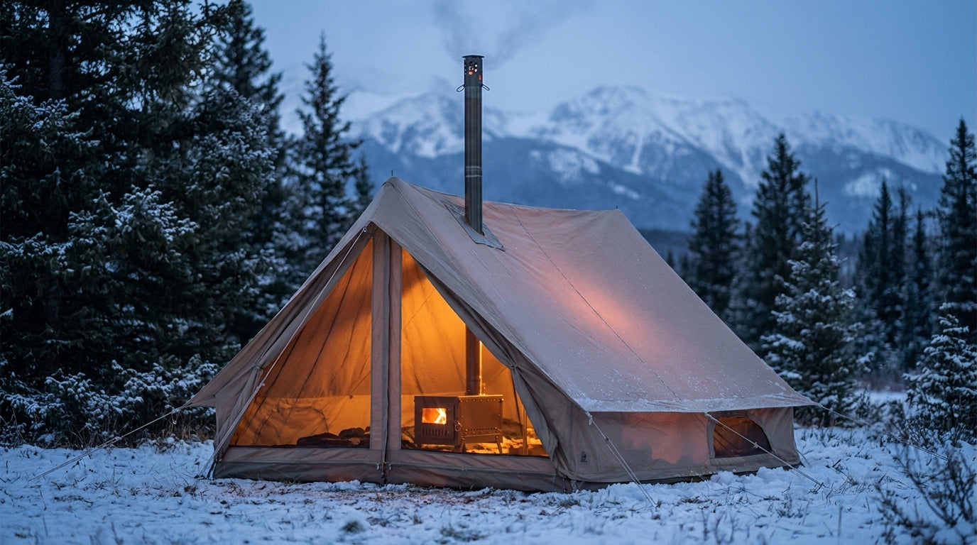 Titanium Hot Tent Stove | Dual Glass Windows