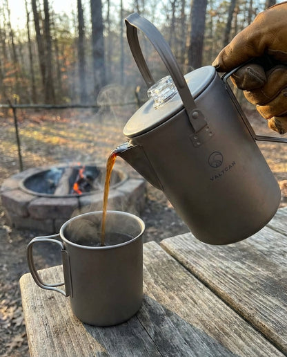 Titanium Coffee Percolator Taste Coffee, Not Metal · 1.5L · 6 Cups · 395g Ultralight