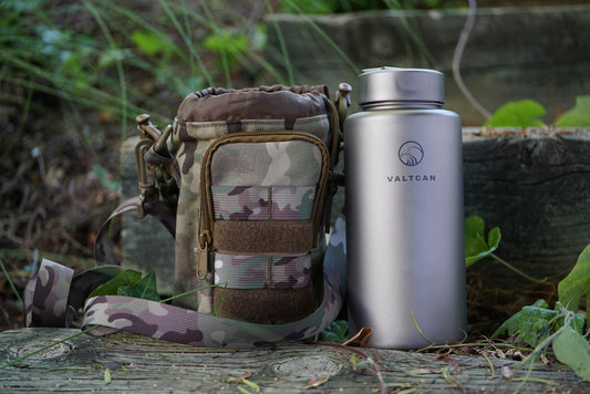Valtcan 1000ml Titanium Water Bottle Wide Mouth Single Wall 34oz capacity Ultralight  219g