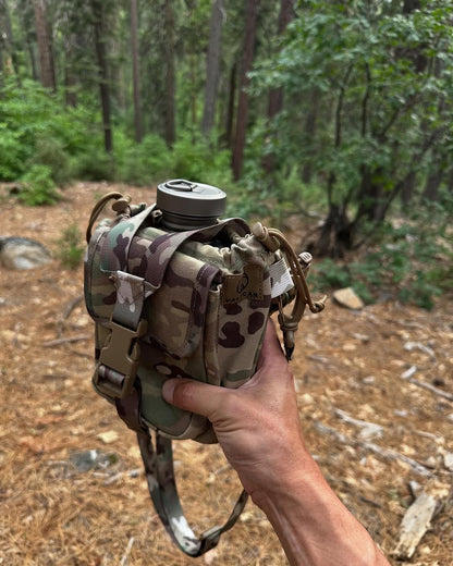 Valtcan Titanium EndurePro Canteen with Mess kit Water Bottle Set Hydrate for Survival 1.1L, 750ml, 400ml 350g