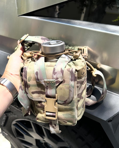 Valtcan Canteen Pouch Carrying Case Bag Multicam Classic Camo Cover Colorway for Titanium Canteen Set
