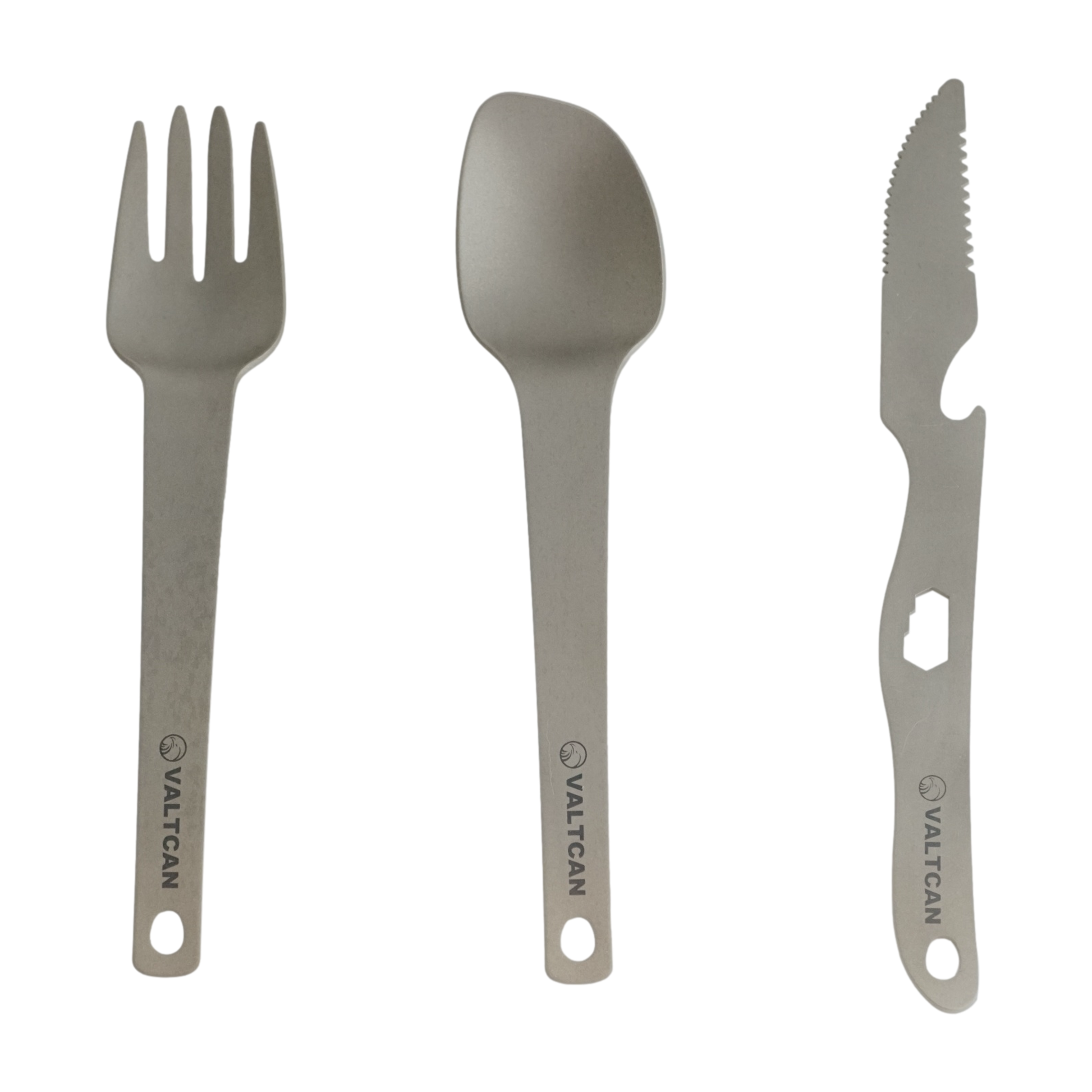 Valtcan Titanium Cutlery with Polished Head 4pc Set