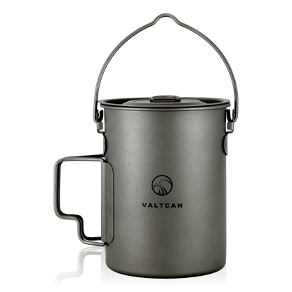 Valtcan 900ml Titanium Pot Boil, Cook & Drink From One Pot · 134g · Nests Your Bottle