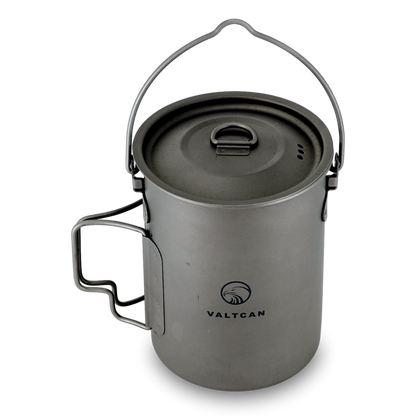 Valtcan 900ml Titanium Pot Boil, Cook & Drink From One Pot · 134g · Nests Your Bottle