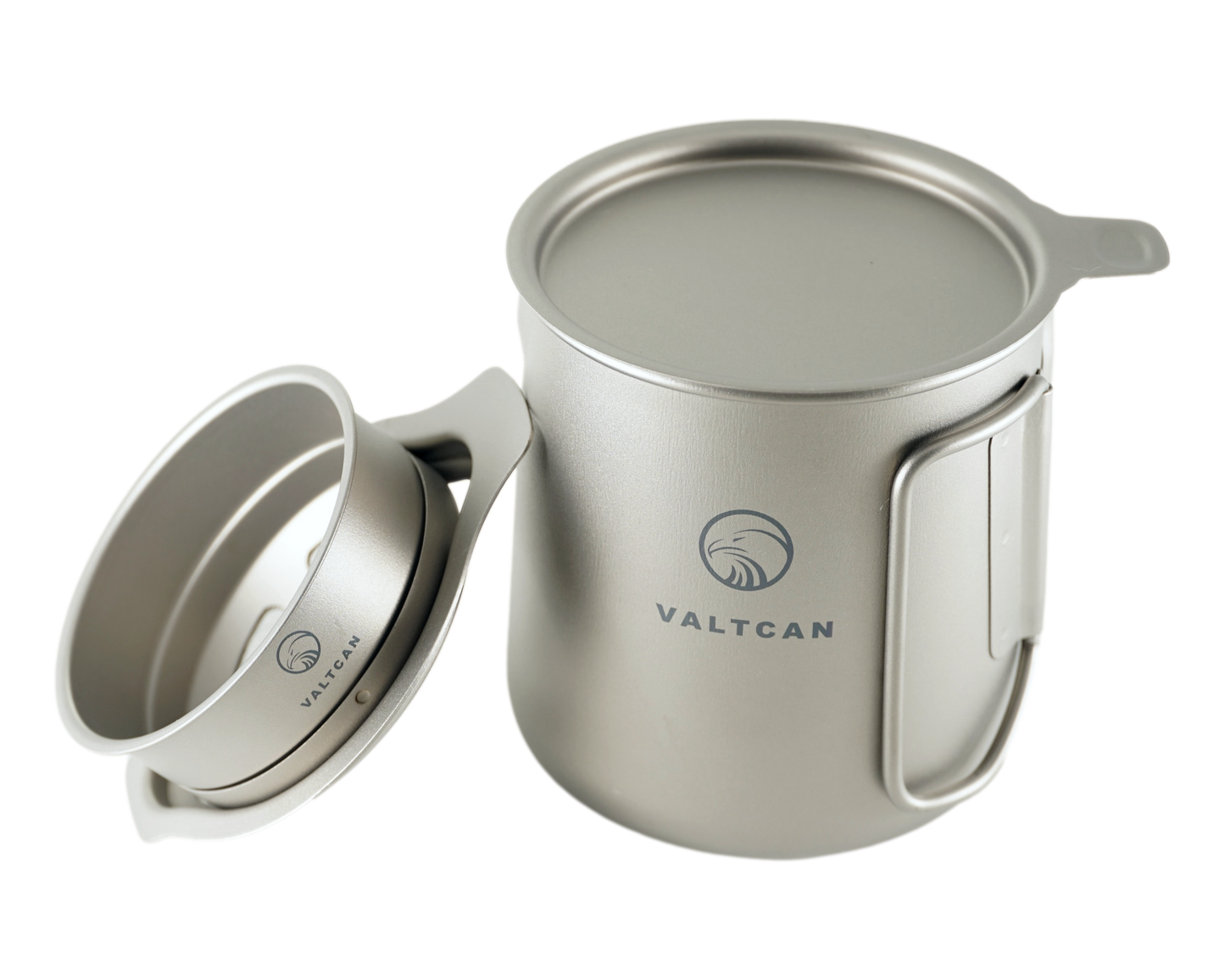 Valtcan 600 ml Titan-Kaffeetasse, Kanne mit Drip-Pour-Over-Mesh-Brühsystem für 20 oz 138 g Tee 