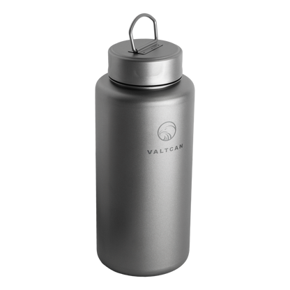Valtcan 1000ml Titanium Water Bottle Wide Mouth Single Wall 34oz capacity Ultralight  219g