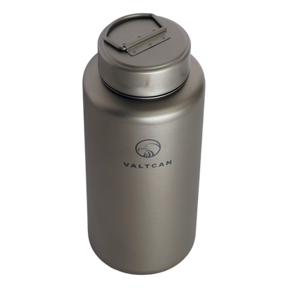 Valtcan 1000ml Titanium Water Bottle Wide Mouth Single Wall 34oz capacity Ultralight  219g