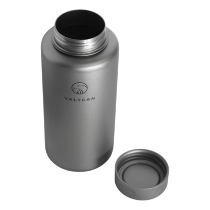 Valtcan 1000ml Titanium Water Bottle Wide Mouth Single Wall 34oz capacity Ultralight  219g