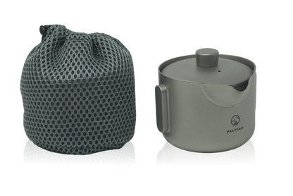 Valtcan Titan Gaiwan Doppelwandige Teekanne Einzelportion Brühtee Puerblätter 98g