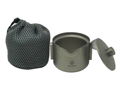 Valtcan Titan Gaiwan Doppelwandige Teekanne Einzelportion Brühtee Puerblätter 98g