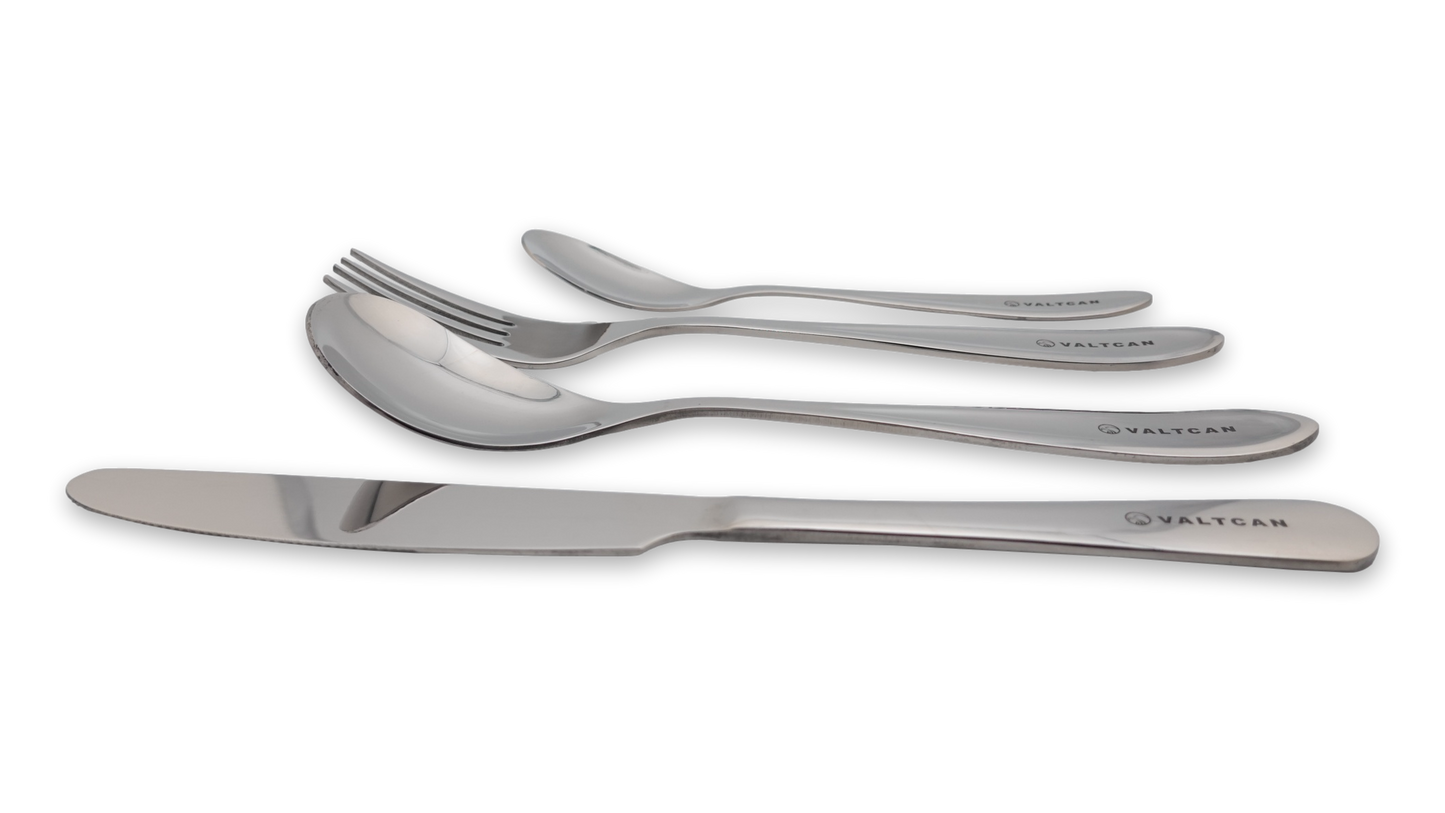 Valtcan Titan-Gabel, Löffel, Messer, Teelöffel, Küchenbesteck, langes Abendessen, Reiseutensilien-Set, 105 g 