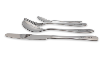 Valtcan Titanium Fork Spoon Knife Teaspoon Kitchen Flatware Long Dinner Size Travel Utensils Set 105g