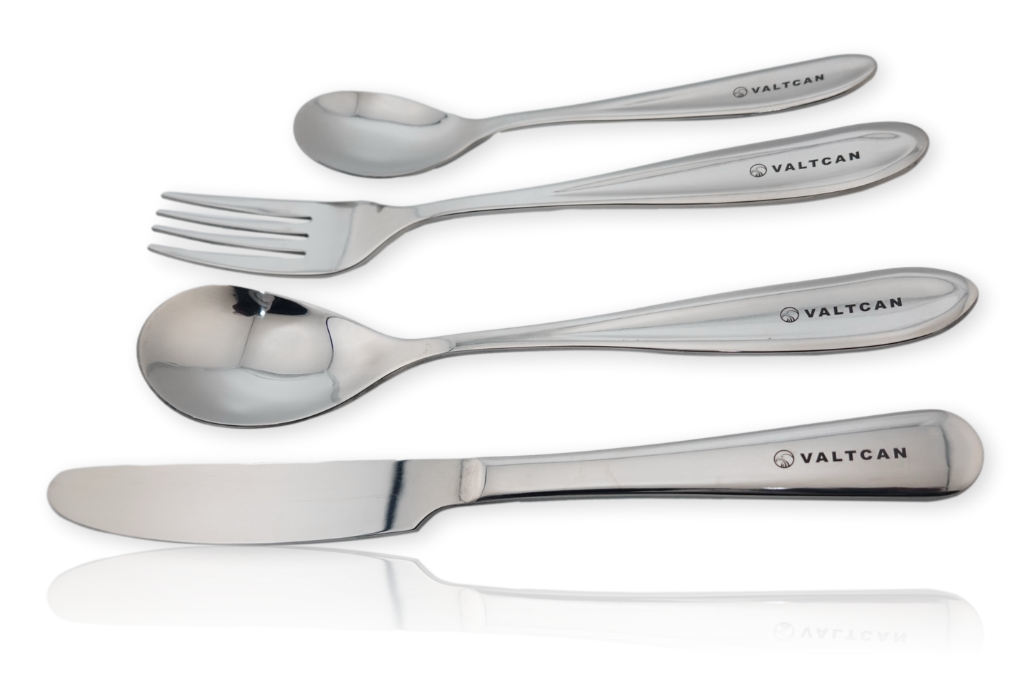 Valtcan Titanium Fork Spoon Knife Teaspoon Kitchen Flatware Long Dinner Size Travel Utensils Set
