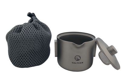 Valtcan Titan Gaiwan Doppelwandige Teekanne Einzelportion Brühtee Puerblätter 98g