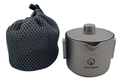 Valtcan Titan Gaiwan Doppelwandige Teekanne Einzelportion Brühtee Puerblätter 98g