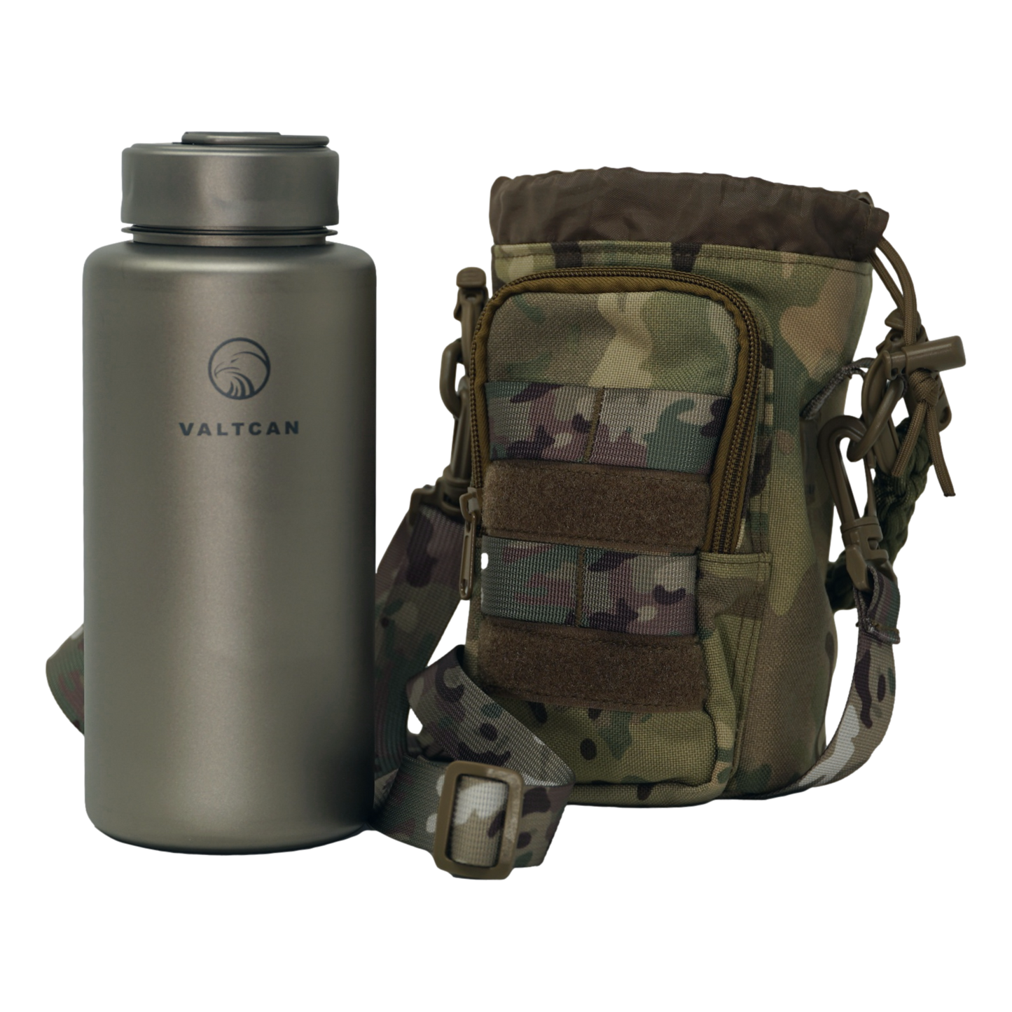 Valtcan 1000 ml Titan-Wasserflasche, breite Öffnung, einwandig, 34 oz Fassungsvermögen, ultraleicht, 219 g 