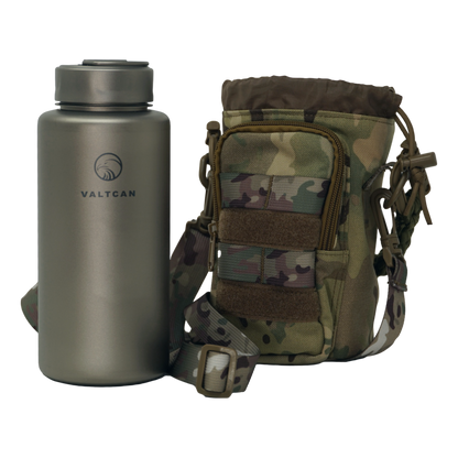 Valtcan 1000ml Titanium Water Bottle Wide Mouth Single Wall 34oz capacity Ultralight  219g