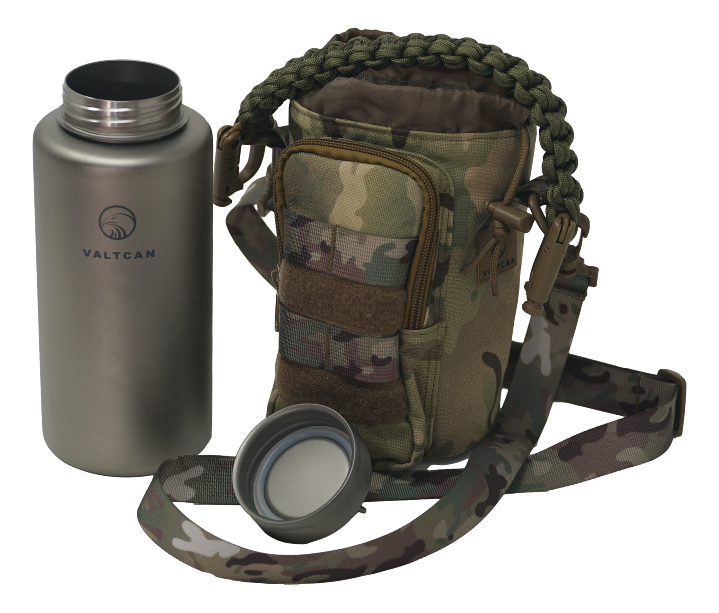 Valtcan 1000 ml Titan-Wasserflasche, breite Öffnung, einwandig, 34 oz Fassungsvermögen, ultraleicht, 219 g 