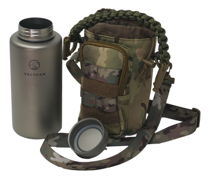 Valtcan 1000ml Titanium Water Bottle Wide Mouth Single Wall 34oz capacity Ultralight  219g