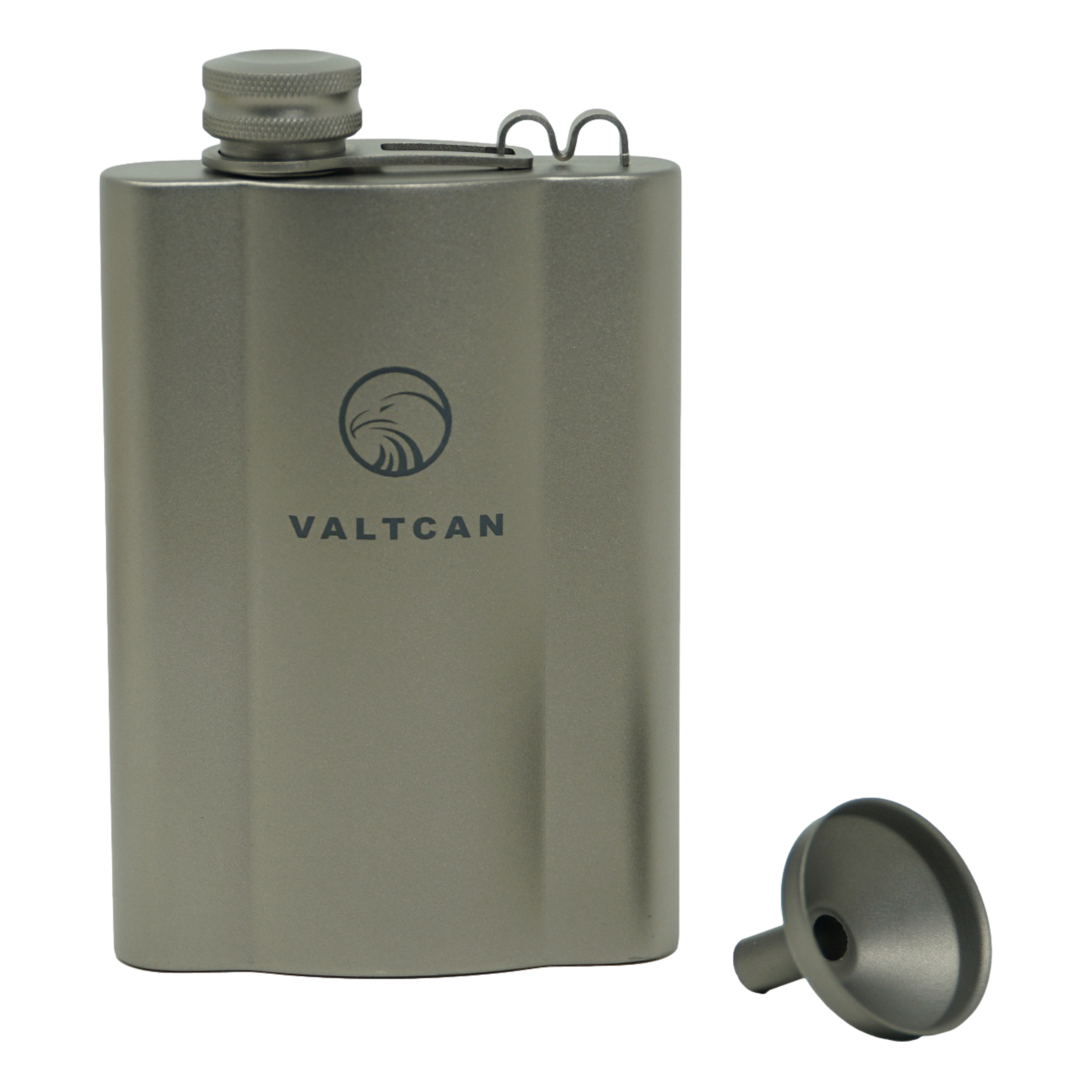 Valtcan Titanium Flask "Double Up" Ti Funnel 180ml 6 oz Capacity 144g