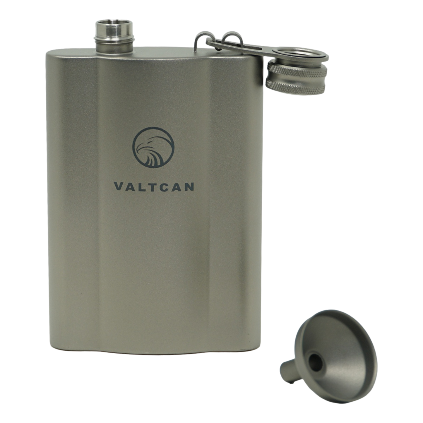 Valtcan Titanium Flask "Double Up" Ti Funnel 180ml 6 oz Capacity 144g