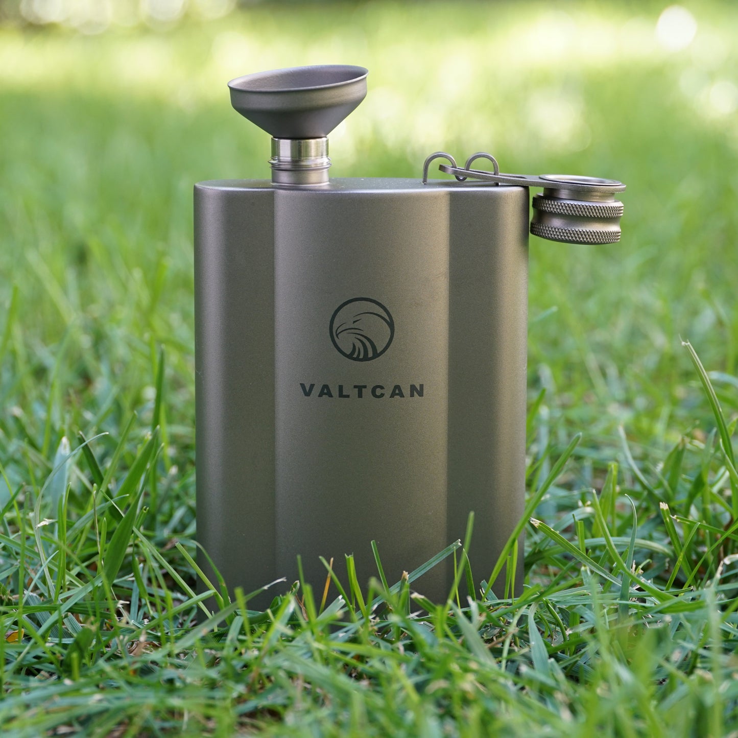 Valtcan Titanium Flask "Double Up" Ti Funnel 180ml 6 oz Capacity 144g