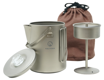 Titanium Coffee Percolator Taste Coffee, Not Metal · 1.5L · 6 Cups · 395g Ultralight
