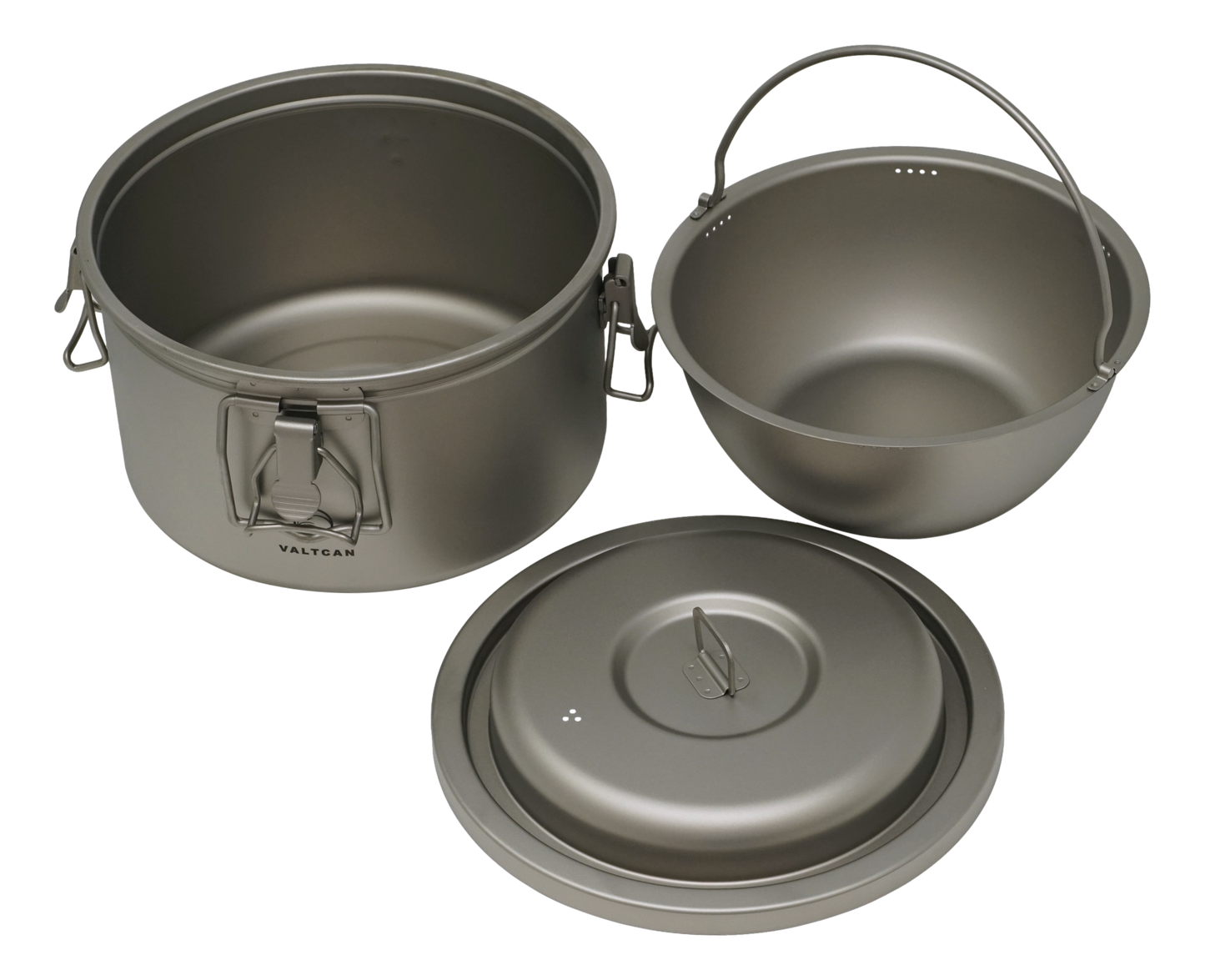 Valtcan 3200ml Titanium Rice Cooker Pot Home and Camping Backpacking Bento Lunch Box with locking Lid for Rapid Easy Rice Making 867g