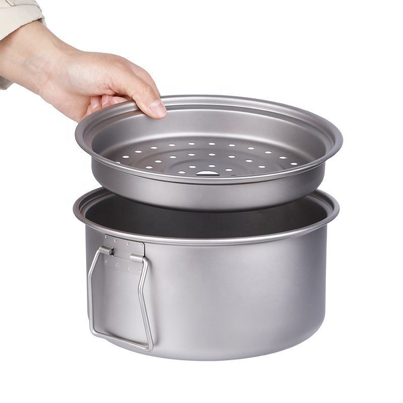 Titanium Steamer Pot Steam Without Coatings · 2.8L · Feeds 2–4 · 511g